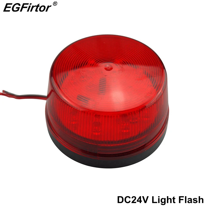 Security Alarm DC12V Light Strobe Signal Safety Warning Red Flashing LED Light For Walkway Garden Hallway Building