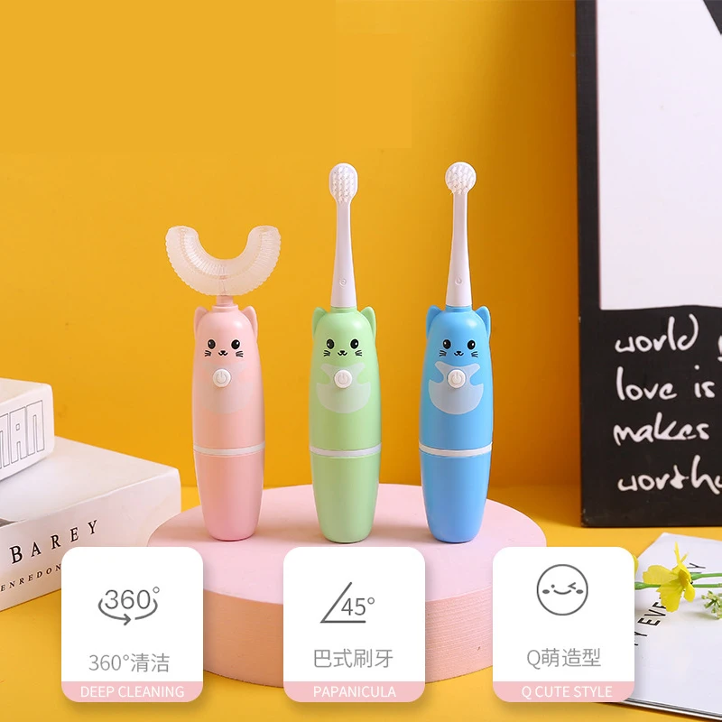 Children's Electric Toothbrush, Fully Automatic U-shaped Electric Toothbrush,Mouth-mounted, Teeth Bush For Children, Kids Electr