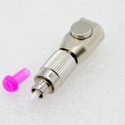 1pcs New Optical Fiber Adapter Connector FC Silver Round Bare Fiber Flange Temporary OTDR Test Coupler Free Shipping To Russia