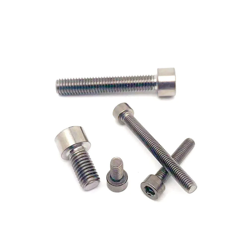 1Pc M2 M2.5 M3 M4 M5 M6 M8 DIN912 TC4 Titanium Legering Hexagon Hex Socket Gladde Kop Inbusbout Schroefdraad Lengte = 4-60mm