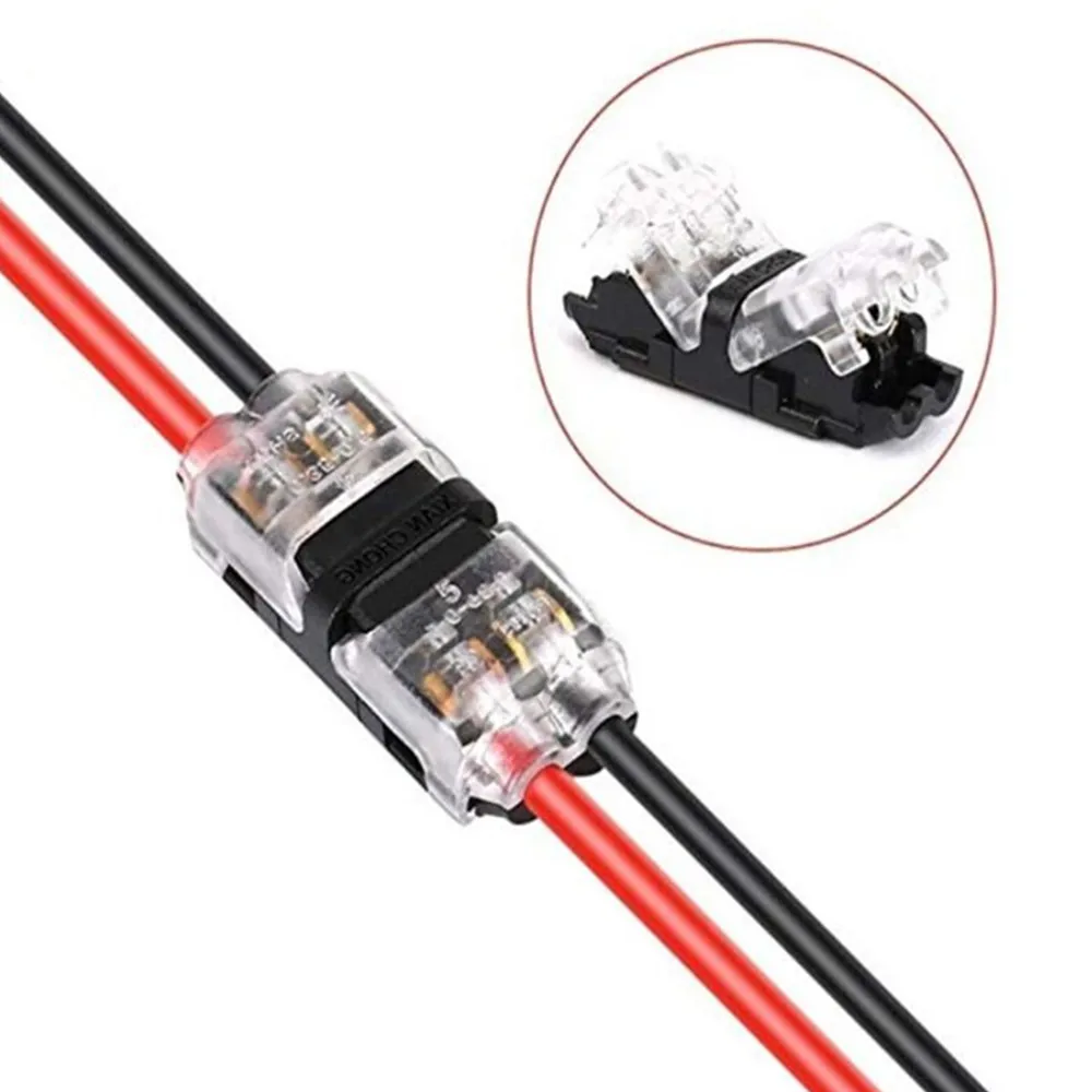 10pcs I/T Type 1pin 2pin Quick Splice Scotch Lock Wire Connector for Terminals Crimp 22-18AWG Wiring LED Strip Car Audio Cable