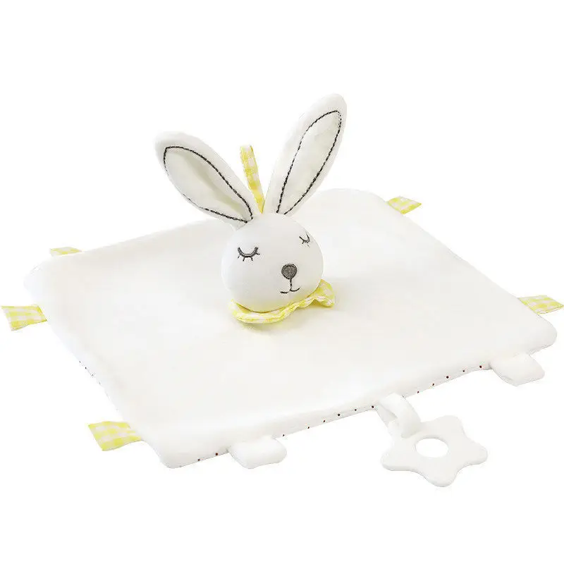 Jouets pour bébé de 0 à 12 mois, serviette douce pour apaiser, animaux en peluche, jouet de couette, lapin, jouets de couchage pour bébés