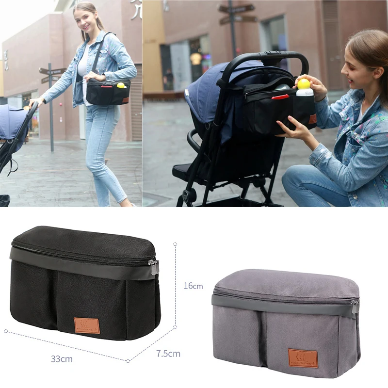 Baby Stroller Organizer Nappy Bag Hook Hanging Mummy Carriage Waterproof Bottle Bag Handbag Pram Cart Organizer Diaper Bag