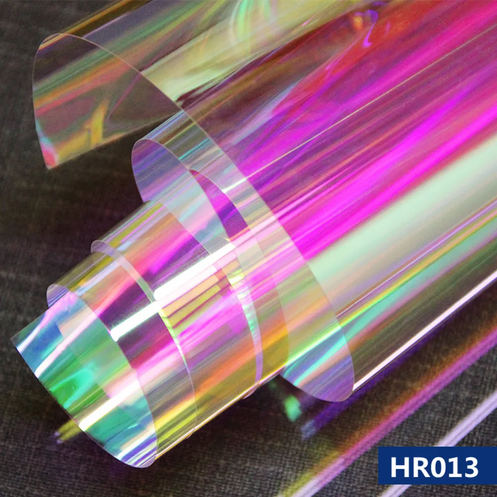 HOHOFILM 68cmx50cm Rainbow Window Film Iridescent self Adhesive Dichroic iridescent Film House/office/Store/market GLASS Sticker