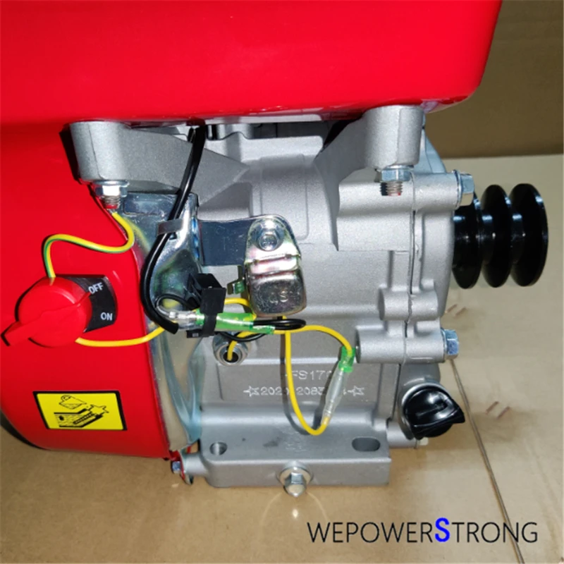 Chongqing Quality! WPS170F 212CC 7HP 04 Stroke Air Cool Small Gas Engine with Double-Groove V Pulley Used for Multi-Purpose