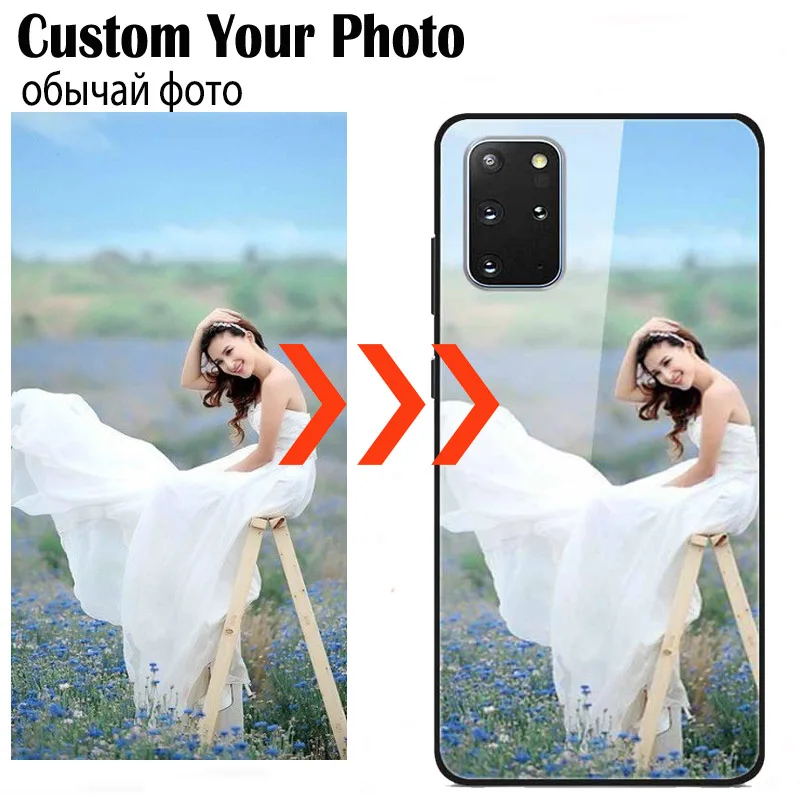 Customized Phone Cases For Samsung Galaxy S20 Plus S 20 FE S23 Plus S22 Pro S21 Ultra Cover Design Photo Picture Glass TPU Funda