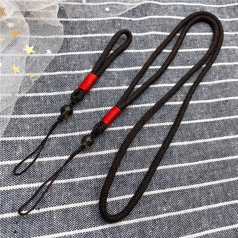 Hand-woven Colorful Car Key Lanyard USB Short Rope Long Necklace Hanging Neck Mobile Phone Lanyard Pendant Rope Customization