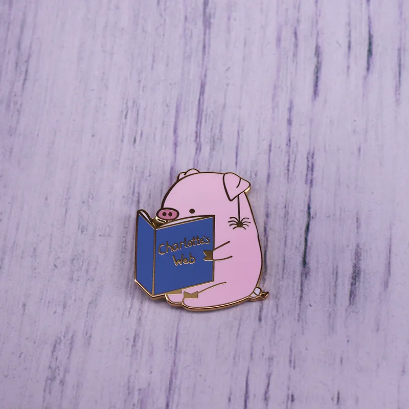 Creativity Pig Enamel Pins Brooch Collecting Book Lapel Badges Men Women Fashion Jewelry Gifts Adorn Backpack Collar Hat