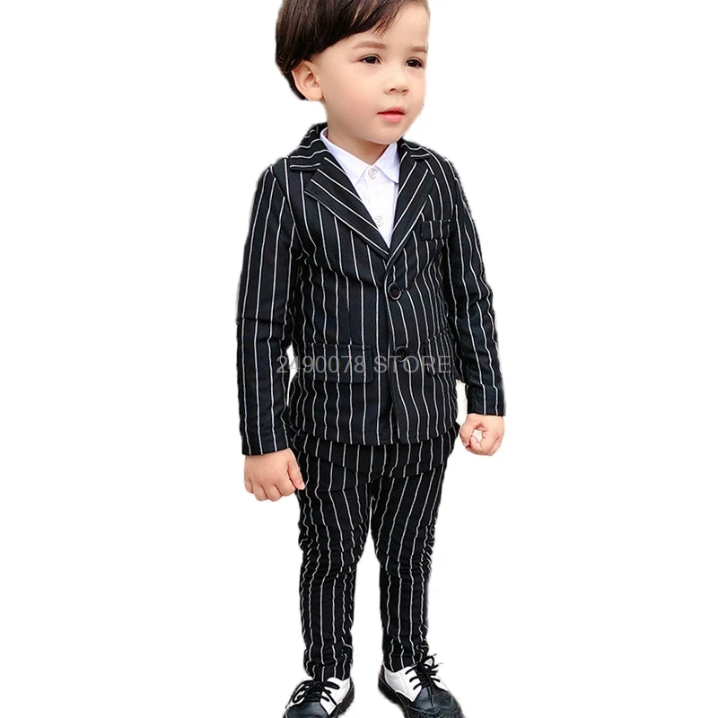 

Flower Boys Summer Formal Jacket Pants 2Pcs Clothing Set Kids Wedding Tuxedo Suit Children Dance Party Performance Dress Costume