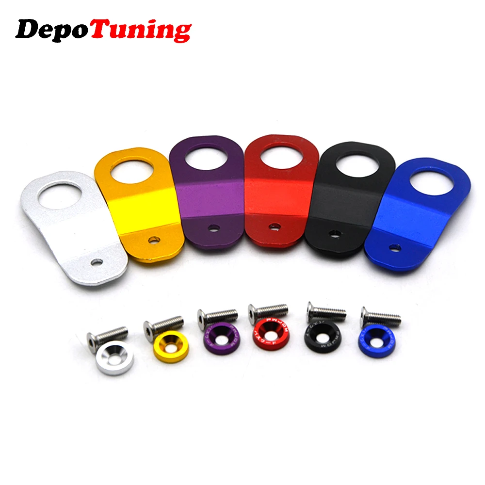 DepoTuning Aluminum Radiator Stay Bracket FOR Honda EK Car S2000 00-2009 silver/red/yellow/blue/purple/black with logo