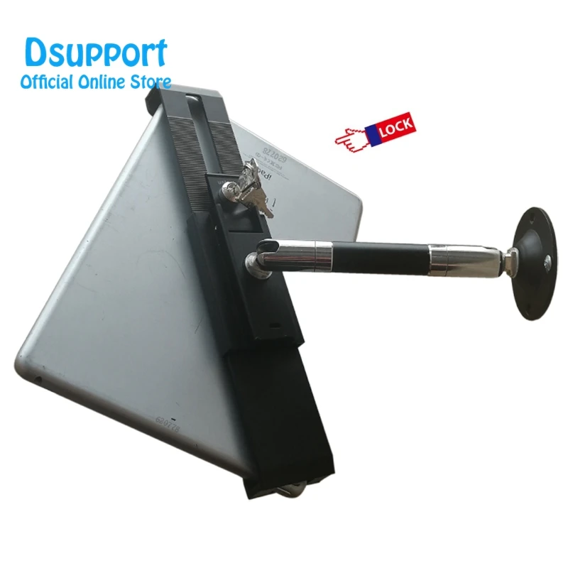 Tablet Stand Pemegang Dinding Mount Anti-Thief untuk 7-13 Inci Berbagai Ukuran Tablet Universal Tablet Berdiri dengan Kunci