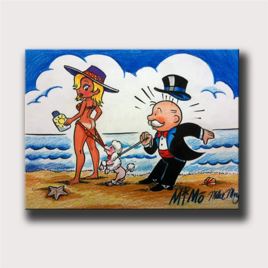 Alec Monopolys Beauty HD جدار الفن قماش المشارك طباعة قماش اللوحة الزخرفية صورة لمكتب غرفة المعيشة ديكور المنزل