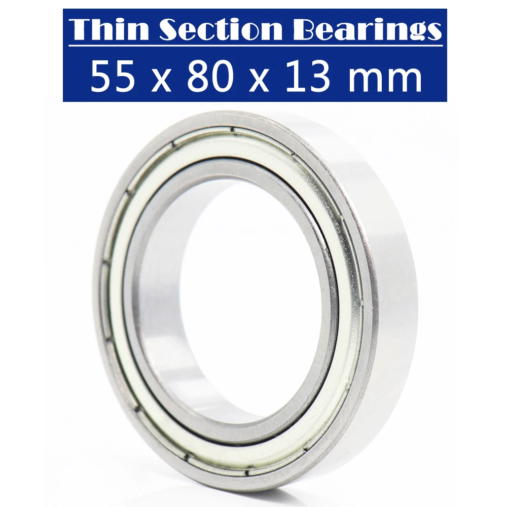 

6911ZZ Bearing ( 5 PCS ) 55*80*13 mm Metric Thin Section Bearings 61911Z 6911ZZ