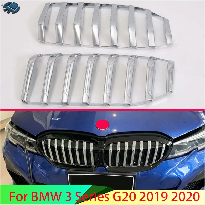 

Хромированная передняя решетка из АБС-пластика, центральная сетчатая накладка для BMW 3 серии G20 2019 2020