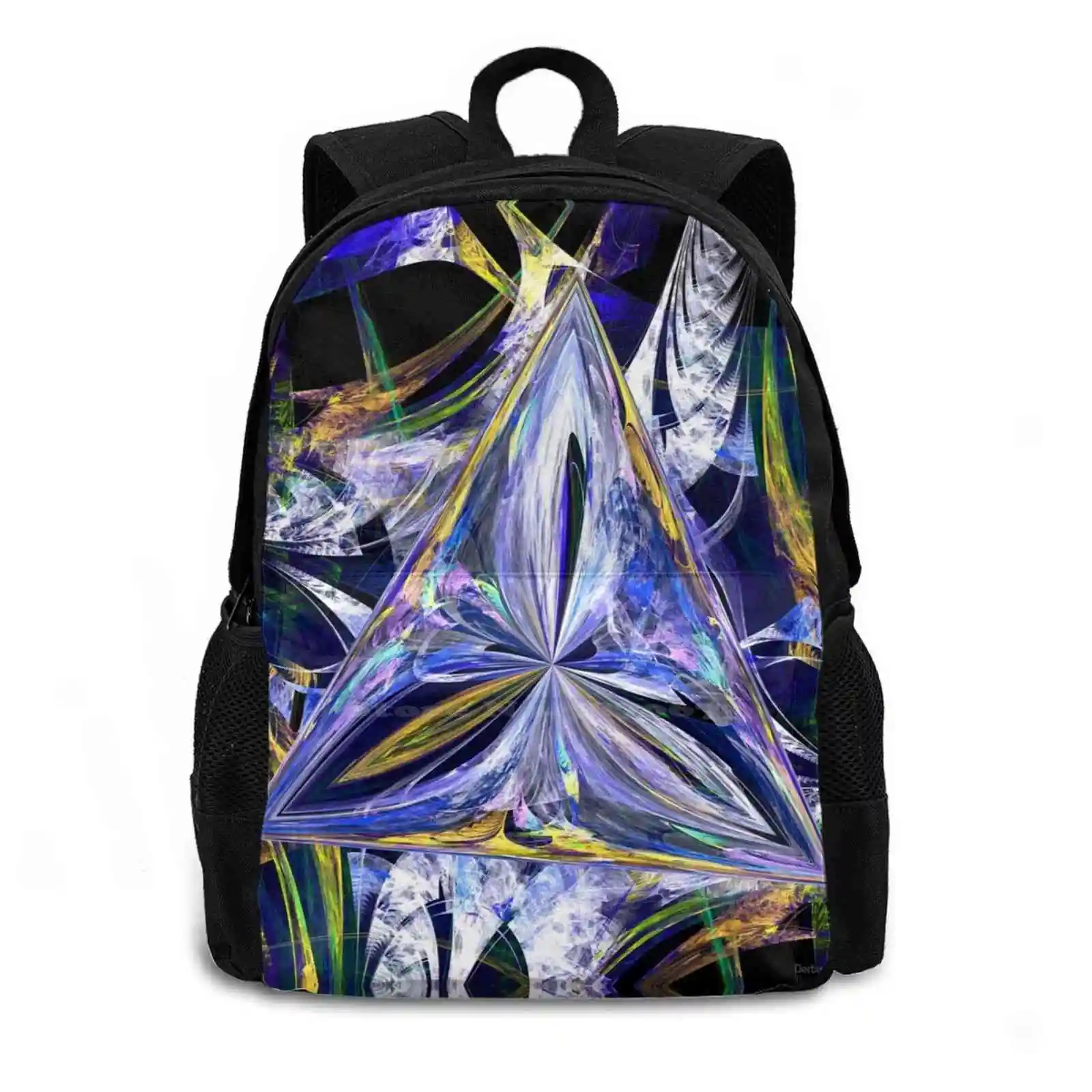 E Travel Laptop Bagpack School Bags Ocean Rivers Oceania Pyramid Prism Water Blue E E