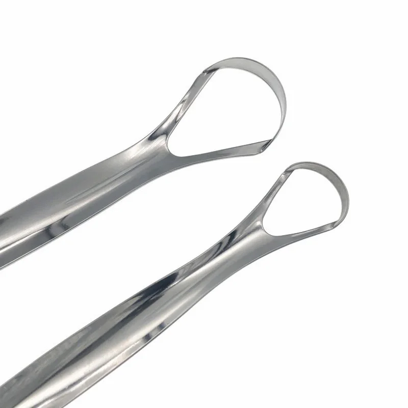 Raspador de lengua de Metal para adultos y niños, limpiador portátil de acero inoxidable, cepillos para quitar la lengua