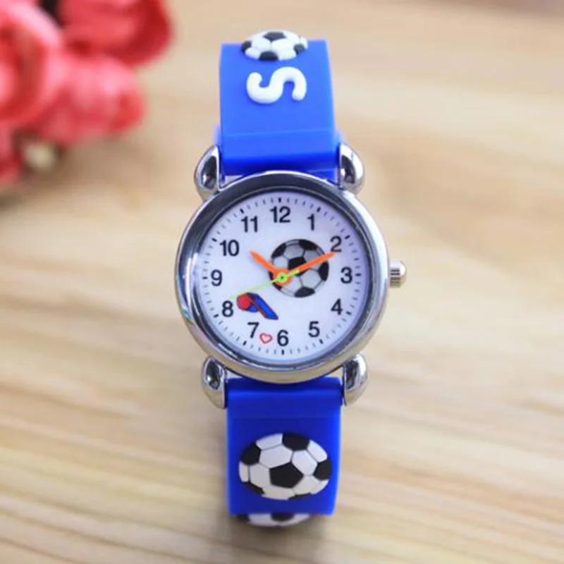 Children Kids Football Watches for Boys Soccer Lover Fashion Sports Children\'s Football Pattern Quartz Wrist Watch Christmas