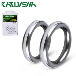 KATYUSHA 20Pcs Heavy Duty Fishing Solid Rings 1#-5# Metal Seamless Rings Stainless Steel Polishing Jigging Fishing Rings Tackle