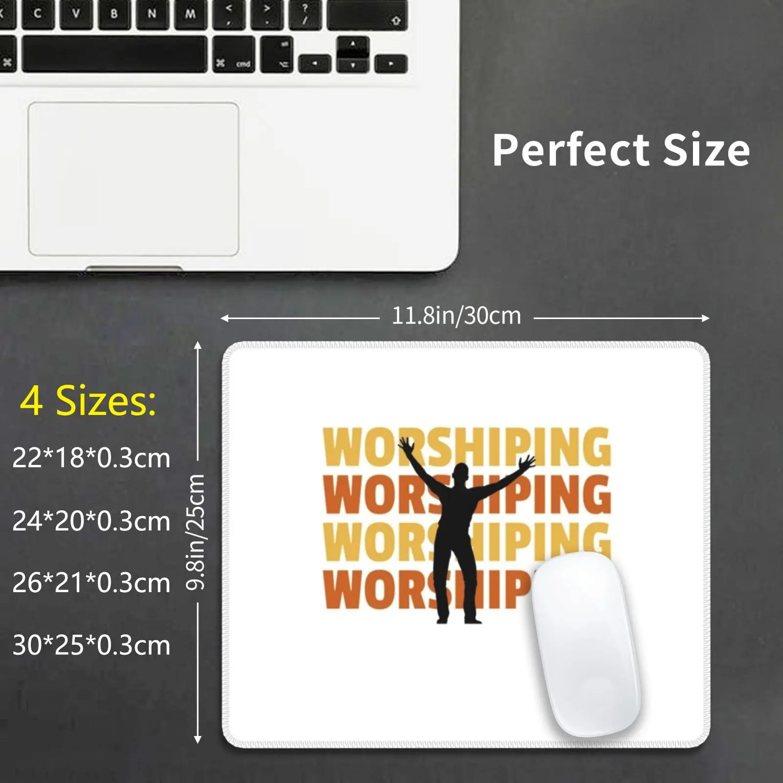 Worshiping Mouse Pad DIY Print Worship God Praise Prayer Christ Jesus Gospel Evangelism Worshiper