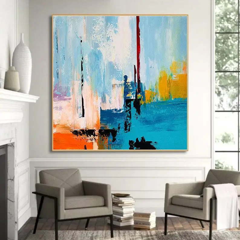 

Large Modern Wall Art Abstract Painting Acrylic Painting Bedroom Wall Decor Original Painting Canvas Art Wall Art Office Decor