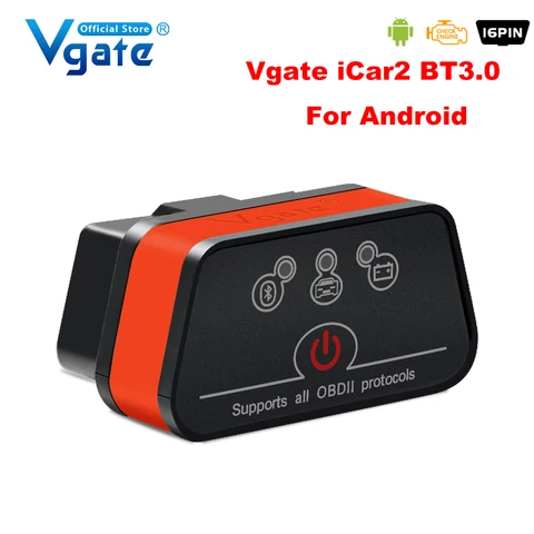Диагностический Сканер Vgate ICar2 OBD2 ELM327 Wi-Fi С Bluetooth-кабелем Для Считывания Кодов Неисправностей Автомобилей - Ун...