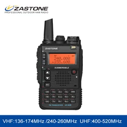 Zastone-Mini Walkie Talkie de UV-8DR, Radio bidireccional, tribanda, VHF, 136-174MHz, 240-460MHZ, UHF, 400-520MHz, CB Ham