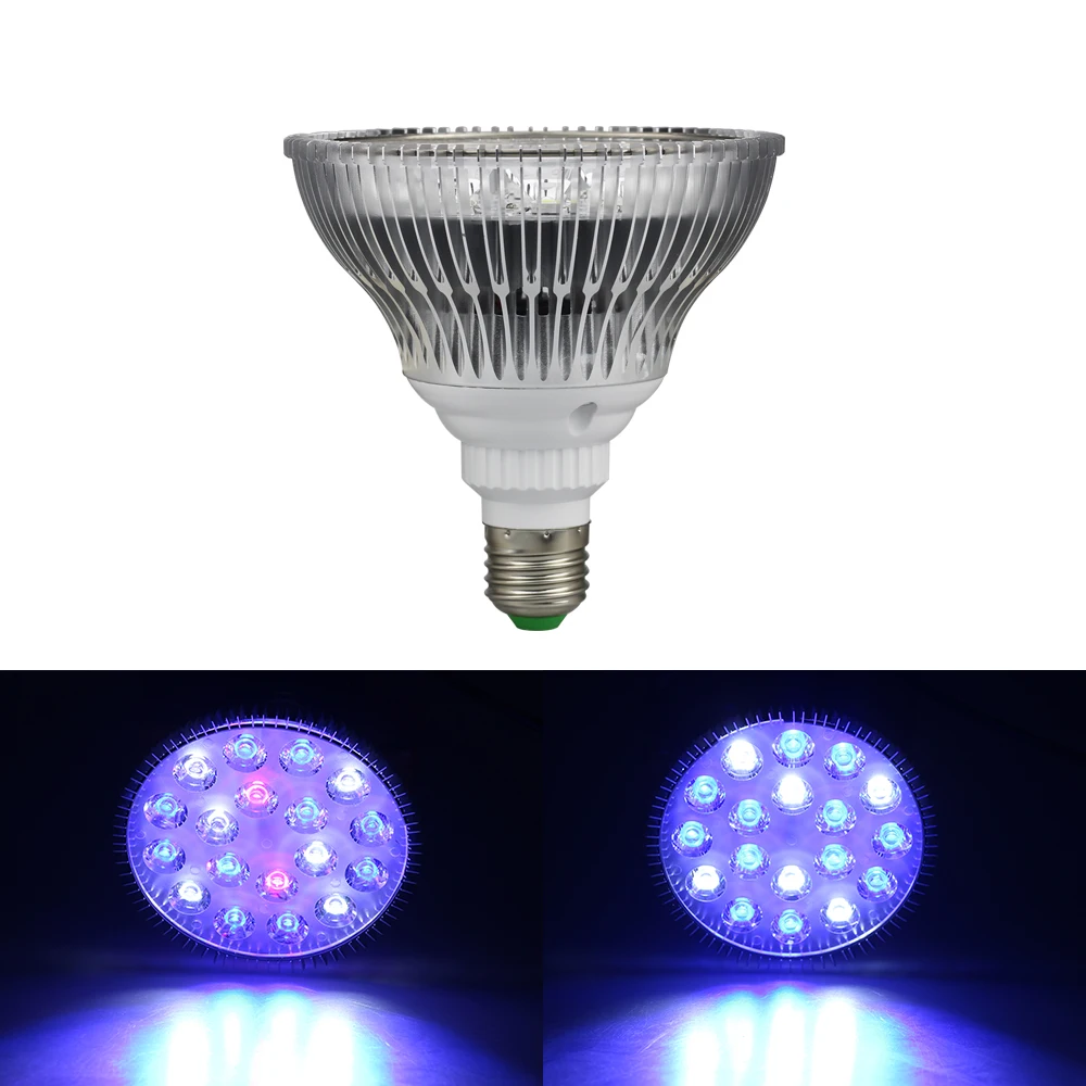 54W UV LED Aquarium light Led Fish Lighting Fish Tank Grow  Lamp Plant Bulb for Saltwater Marine Coral Reef Sump Alga