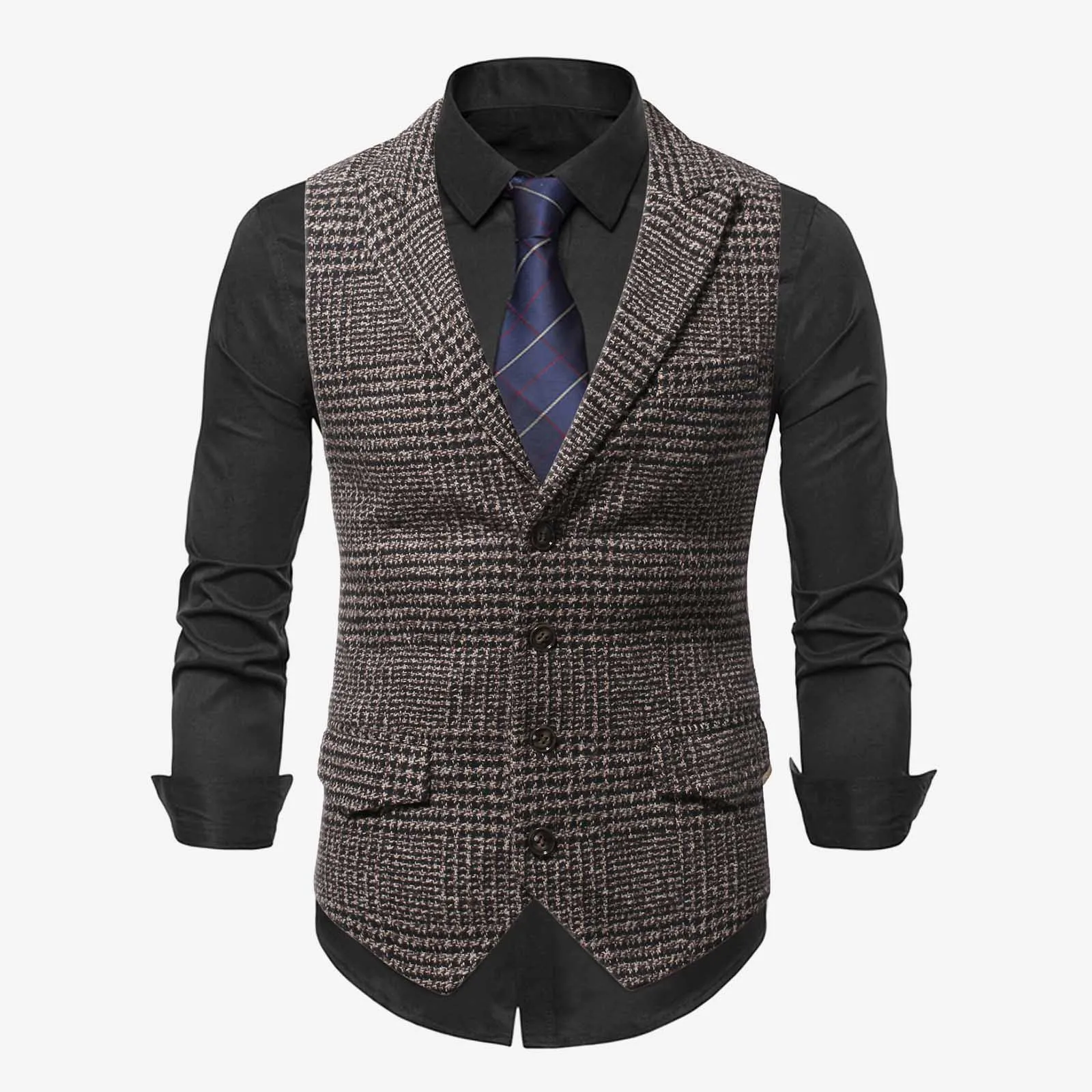 Herren Anzug Weste Mode Slim Fit Dünne Plaid Männer Weste Tops Business Weste Weste Mann England Stil Männlichen Casual Anzüge westen