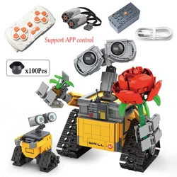 New 687 Pcs APP RC WALL E Motor Power Motor ized The Robot Building Blocks Idea Figures Model DIY Educational Toys For Children