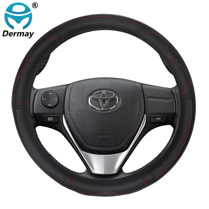 Genuine Leather Car Steering Wheel Cover for Toyota Land Cruiser Prado 90 100 120 150 200 300 Fj Cruiser Auto Accessories