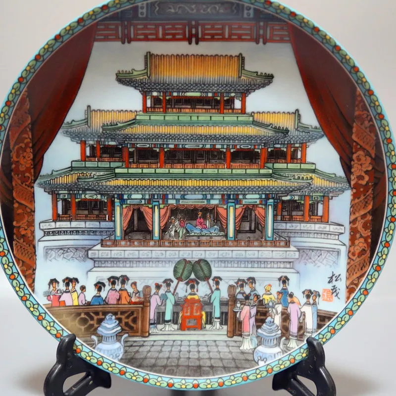 The Grand Stage Of the Summer Palace Decorate Plates Jingdezhen Collection Universe Porcelain Factory