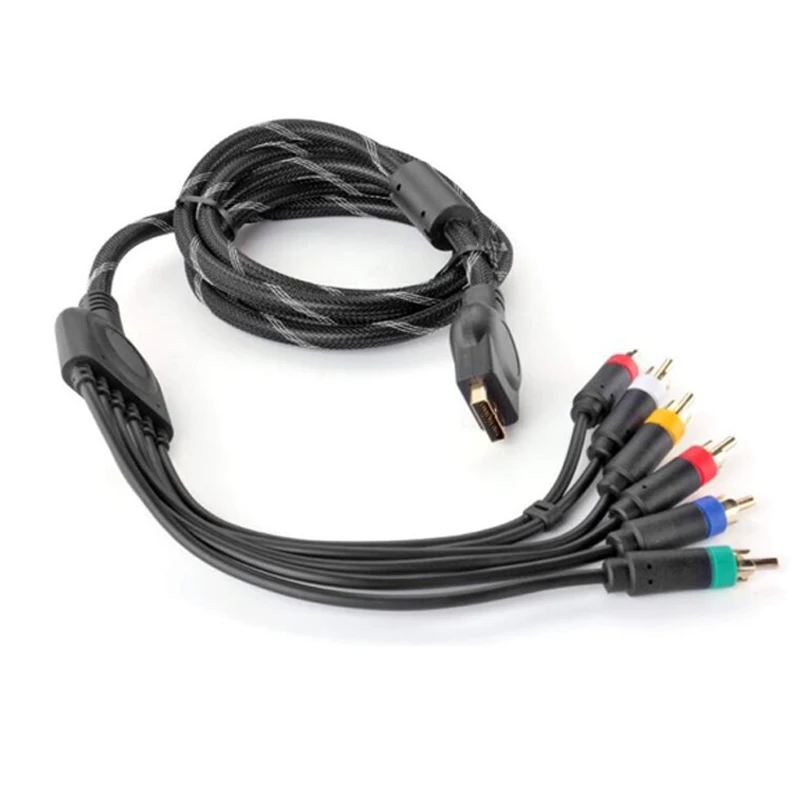 200pcs 6 Feet AV Cable Premium High Resolution HDTV Component RCA Audio Video Cable for PS PS2 PS3