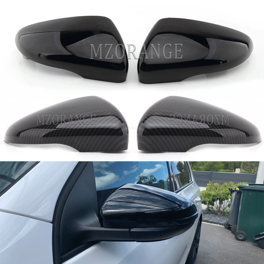 Rearview Mirror Cover Cap Car Parts Replacments for VW Golf 6 MK6 GTI 2009-2014 Carbon Fiber Door Side Mirror Housing Cover