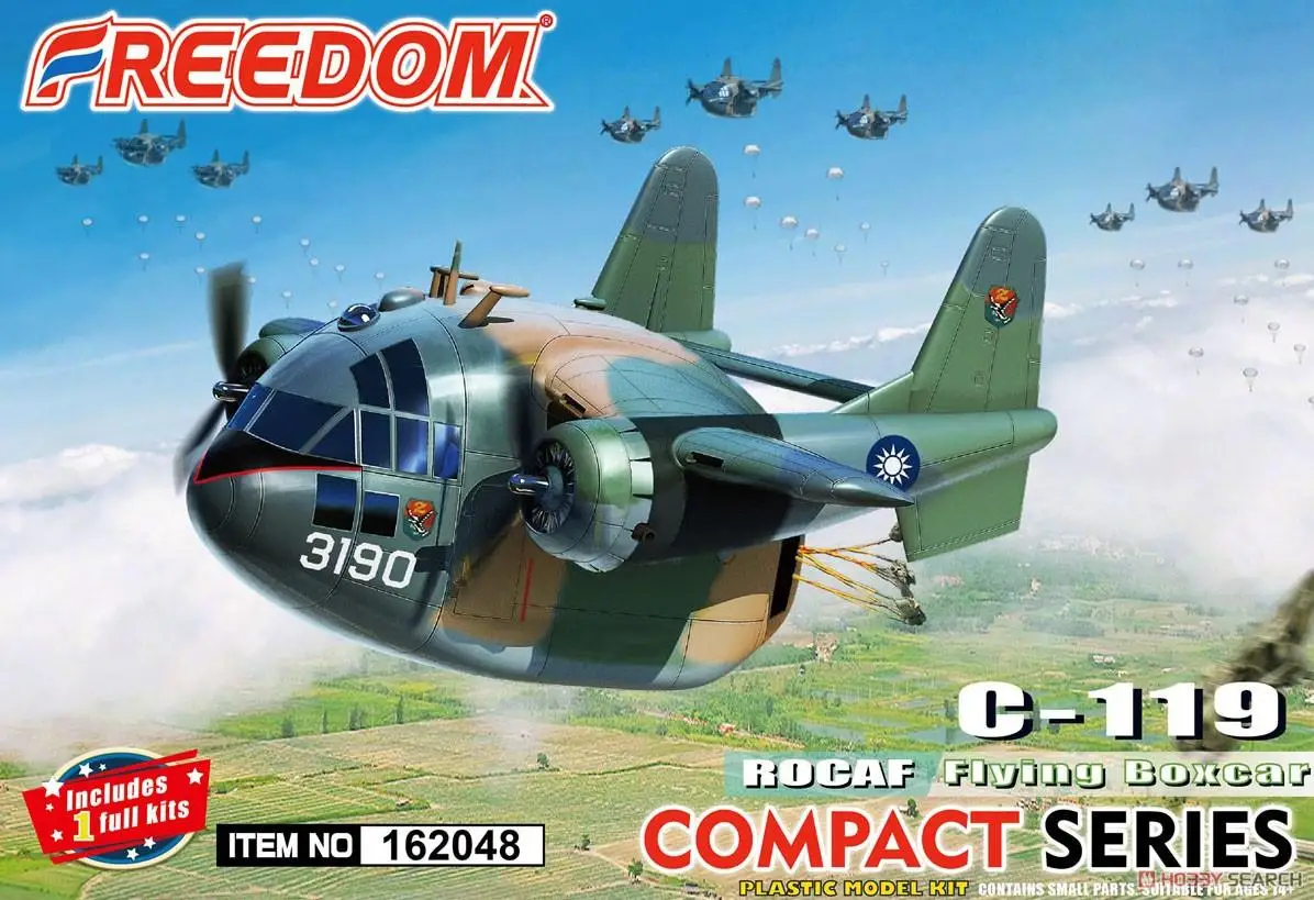 FREEDOM 162048 Q version Compact Series: ROCAF C119 Flying Boxcar Plastic model kit