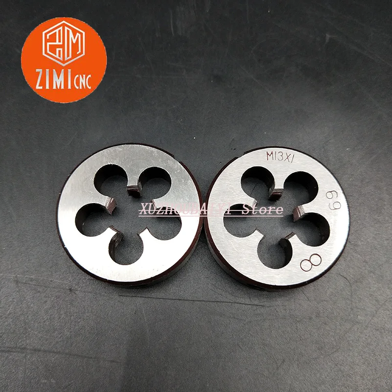 M13 metric round die HSS right hand round tapping mold hand tool M13 thread diameter 0.5/0.75/1/1.25/1.5/1.75/2mm thread pitch