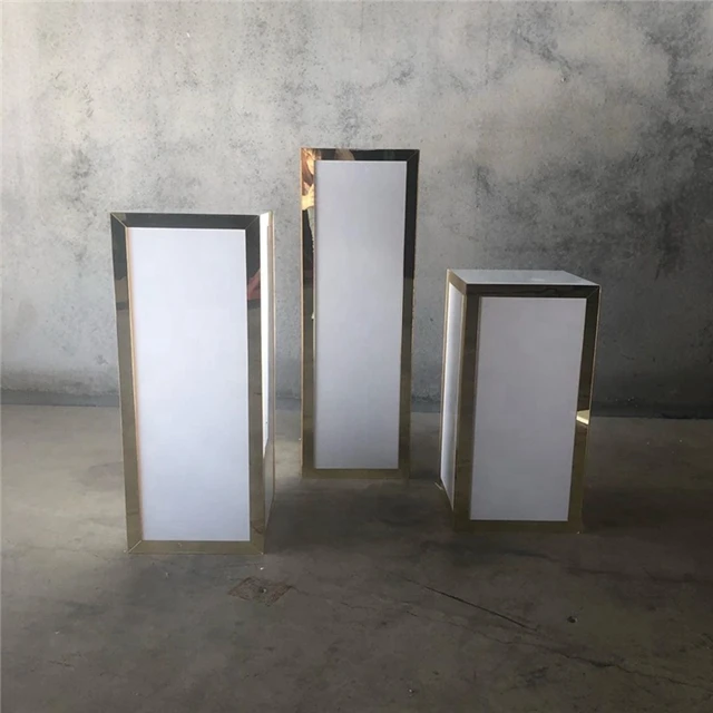 

3pcs/set)Mental Plinths Display clear Acrylic Wedding for Event for wedding stage yudao731