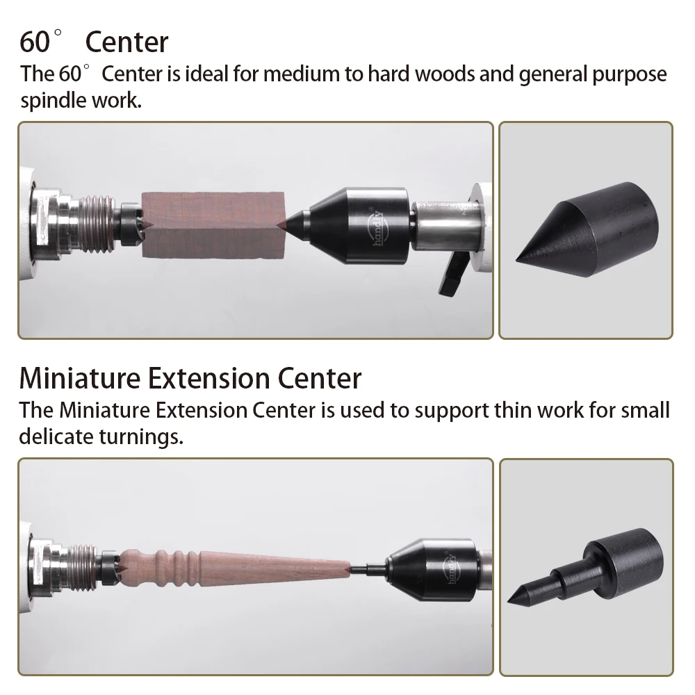 Woodworking Lathe Accessory Interchangeable Live Center Tailstock Support System With 6 Functions Fits Lathes With MT2 Tailstock