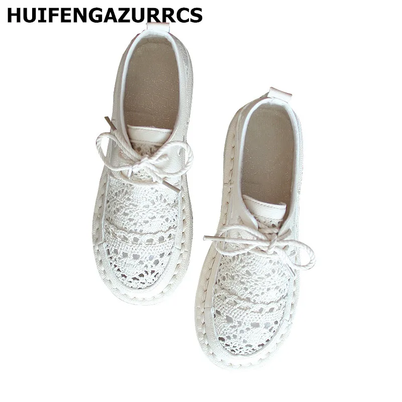 Careaymade-Lace Mesh hemp net Fisherman Shoes,Casual Soft-Sole Vintage Mori WOMEN'S Shoes Summer Breathable Flat Top Shoes