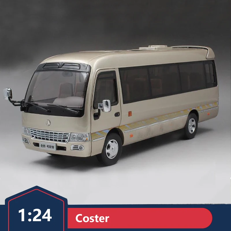 Original 1:24 Golden Passenger Car Coaster Series CMB Alloy Car Model Commercial Car Car Model