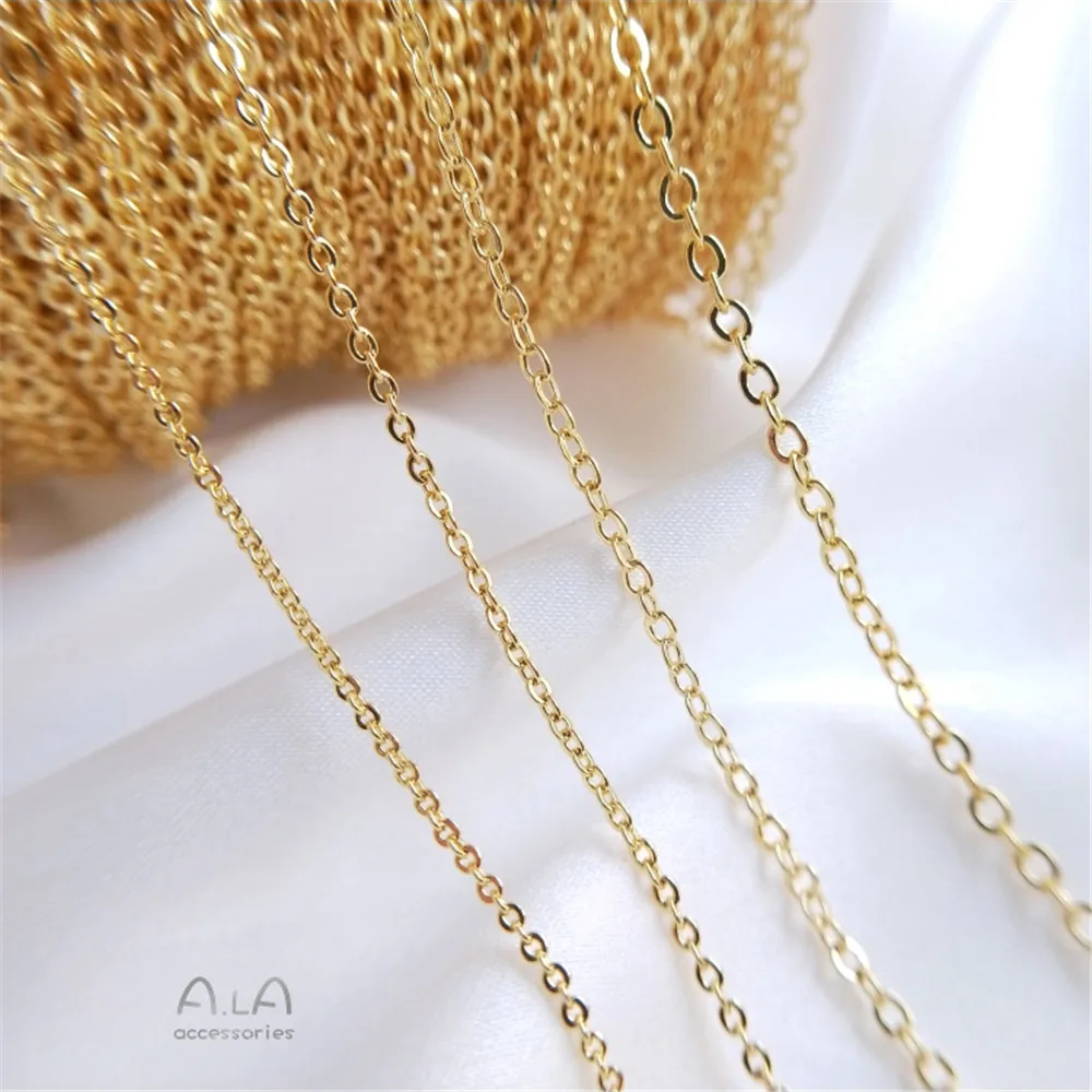 Korean copper 18K gold plated color chain not easy to fade O chain necklace DIY handmade bracelet accessories materials