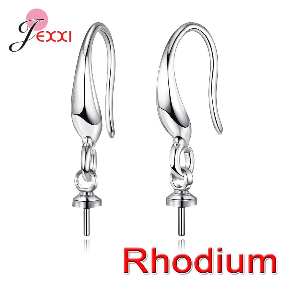 925 Sterling Silber Ohrring Erkenntnisse Ohr Haken Haken Armaturen DIY Schmuck Machen Zubehör Draht Schmuck Liefert 10 teile/los