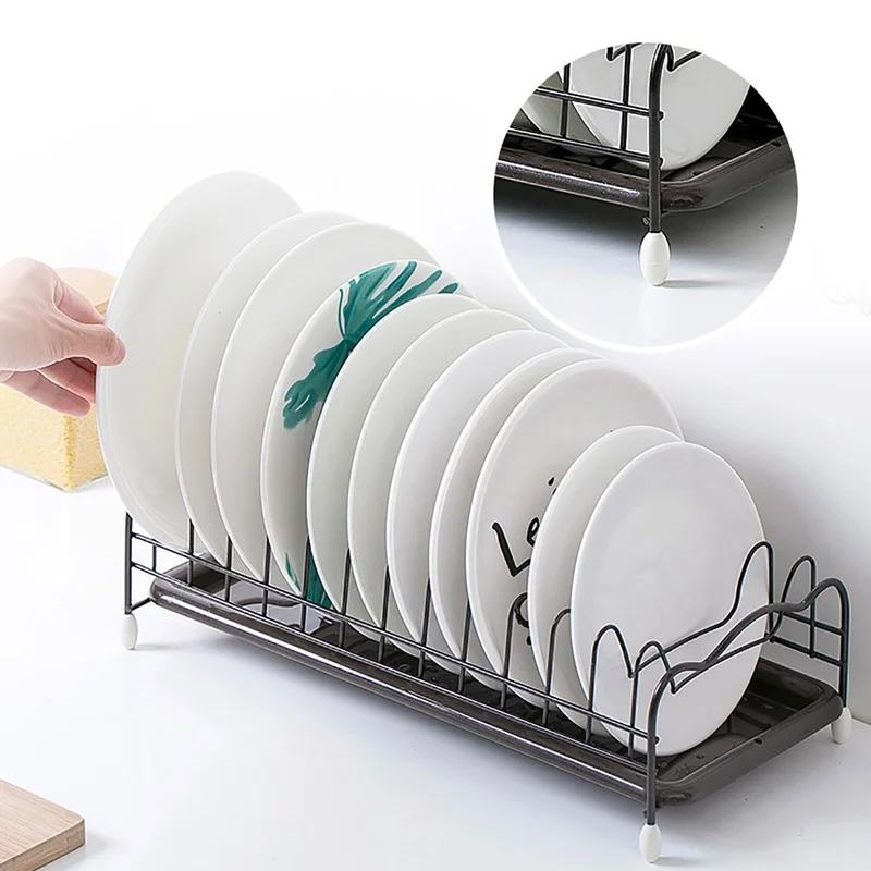 Supporto per stendibiancheria da cucina in ferro con vassoio ripiano per stoviglie piatto scolapiatti scolapiatti armadio Organizer da cucina WF