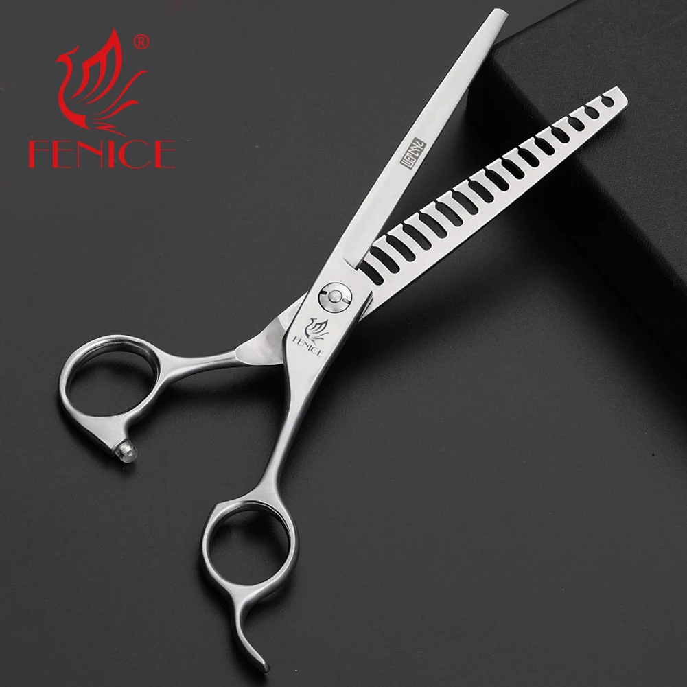 Fenice 6.75inch odborný pes grooming řídnoucí nůžky JP440C  obrácený zub pro zvířátko groomer