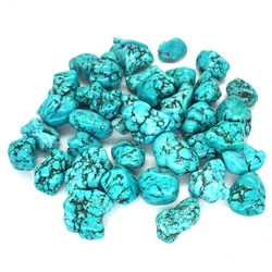 Natural White Howlite Turquoise Dyed Green Tumbled Irregular Stone Healing Crystal Gemstone