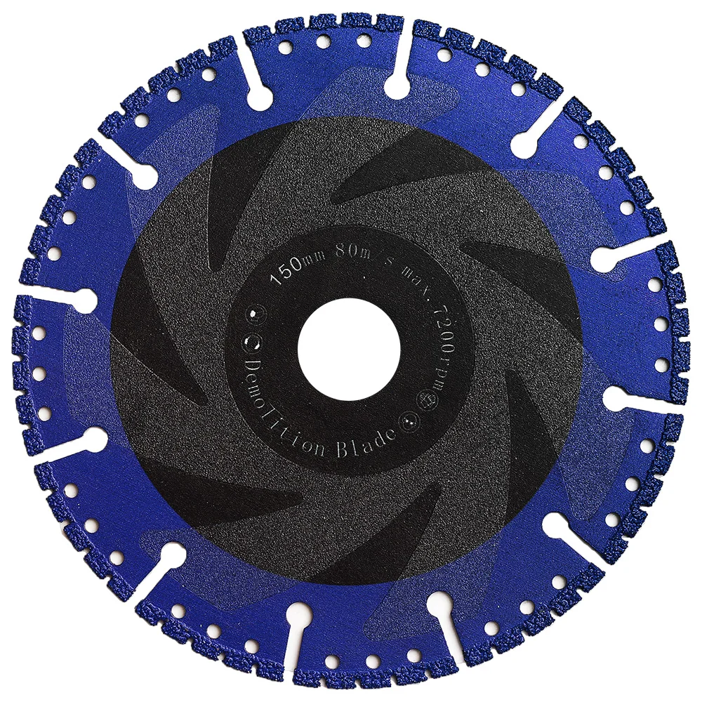 Dia 125mm-400mm Multi Purpose Vacuum Brazed Diamond Blade Diamond Cutting Disc For Cutting Rebar Steel Stainless Steel Aluminum