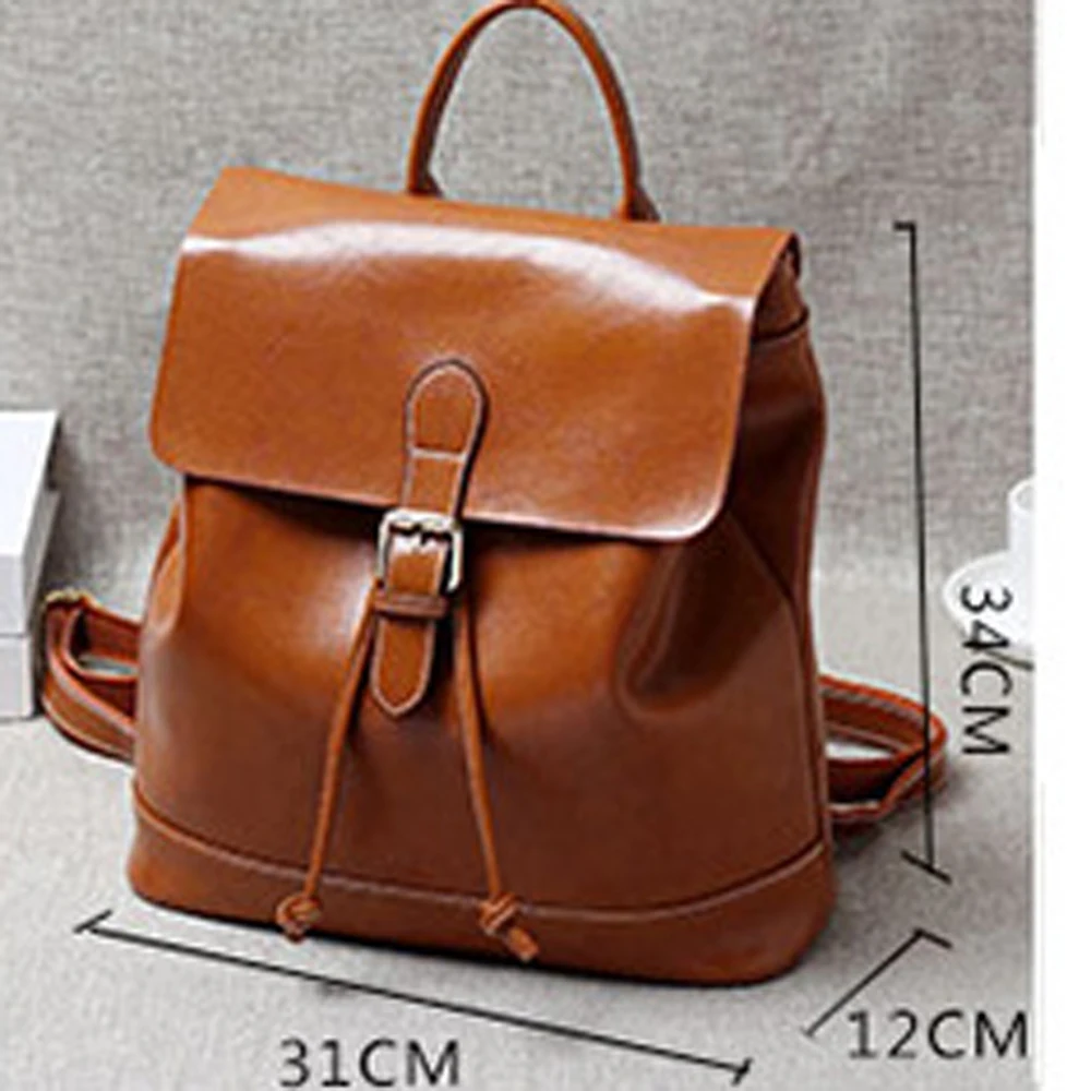 

Fashion New Oil Wax Cowhide Leisure Restoring Ancient Ways Multi-Purpose Classic Personality Female Bagpack