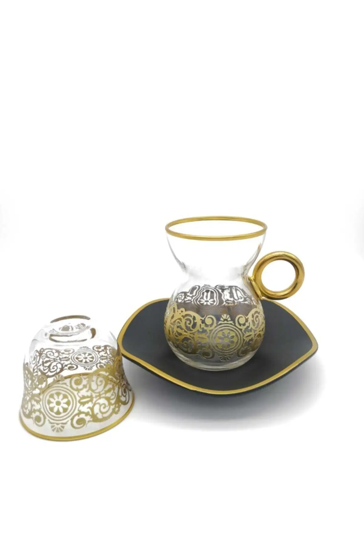 Uras 18 Piece 6 Personality Decorative Tea Team English Tea Cup Glass Cup