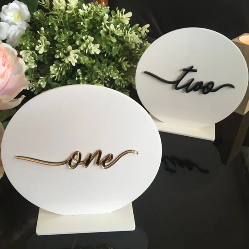 Gold Mirror Table Numbers , Wedding Table Decor, Acrylic, Sliver Table Numbers for Events, Freestanding Table Numbers Go