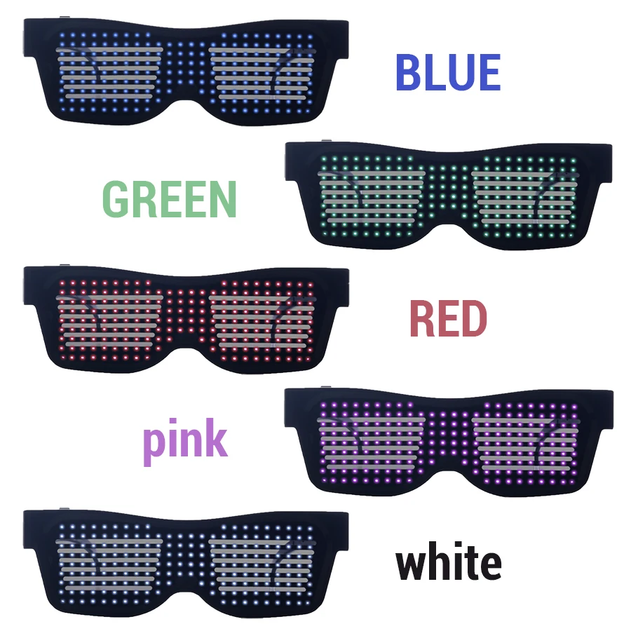 Magic Bluetooth LED Party Glasses APP Control Luminous Glasses EMD DJ Electric Syllables Glow Party Supplies Drop Shipping view 3