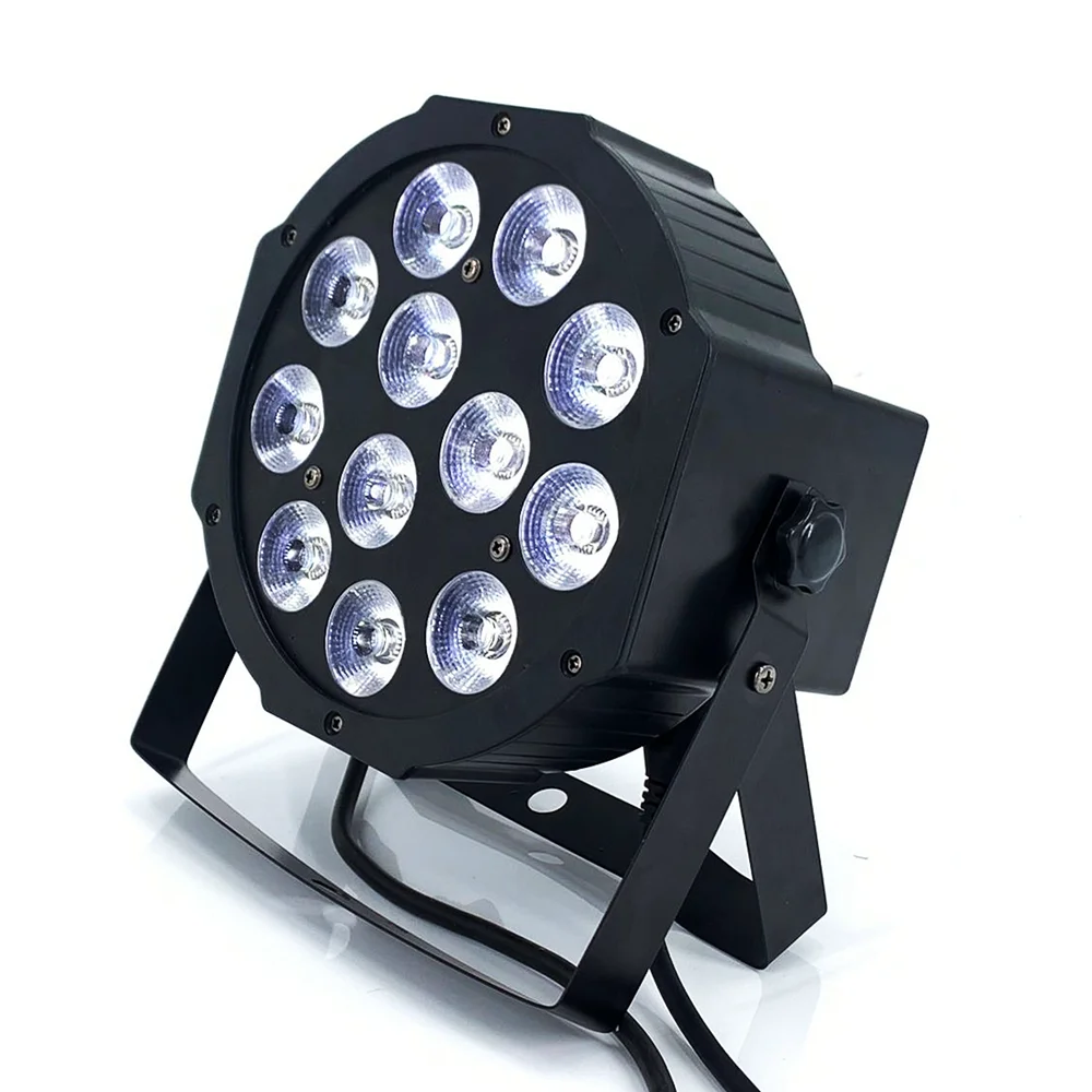 4 Stück Kabellose LED-Par-Scheinwerfer RGBWA UV 6in1 12x12W DMX Wandfluter Bühnenlicht Professionell für Party KTV Disco DJ – Detail 2